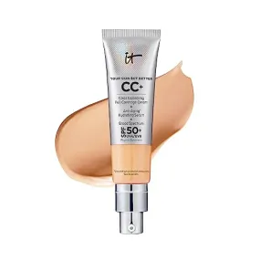 IT Cosmetics Your Skin But Better CC  Cream - Color Correcting Cream, Full-Coverage Foundation, Hydrating Serum & SPF 50  Sunscreen - Natural Finish - 1.08 fl oz
